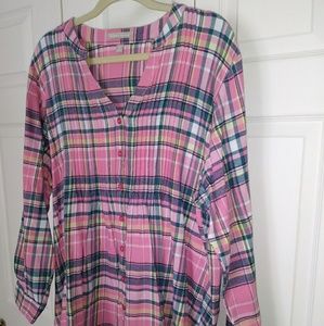 Light Pink Flannel Tunic